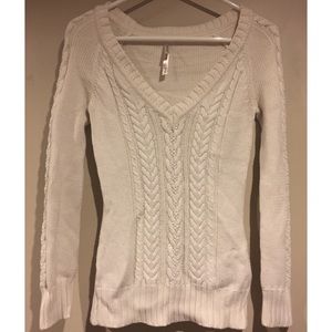 Cable Knit V-Neck Sweater